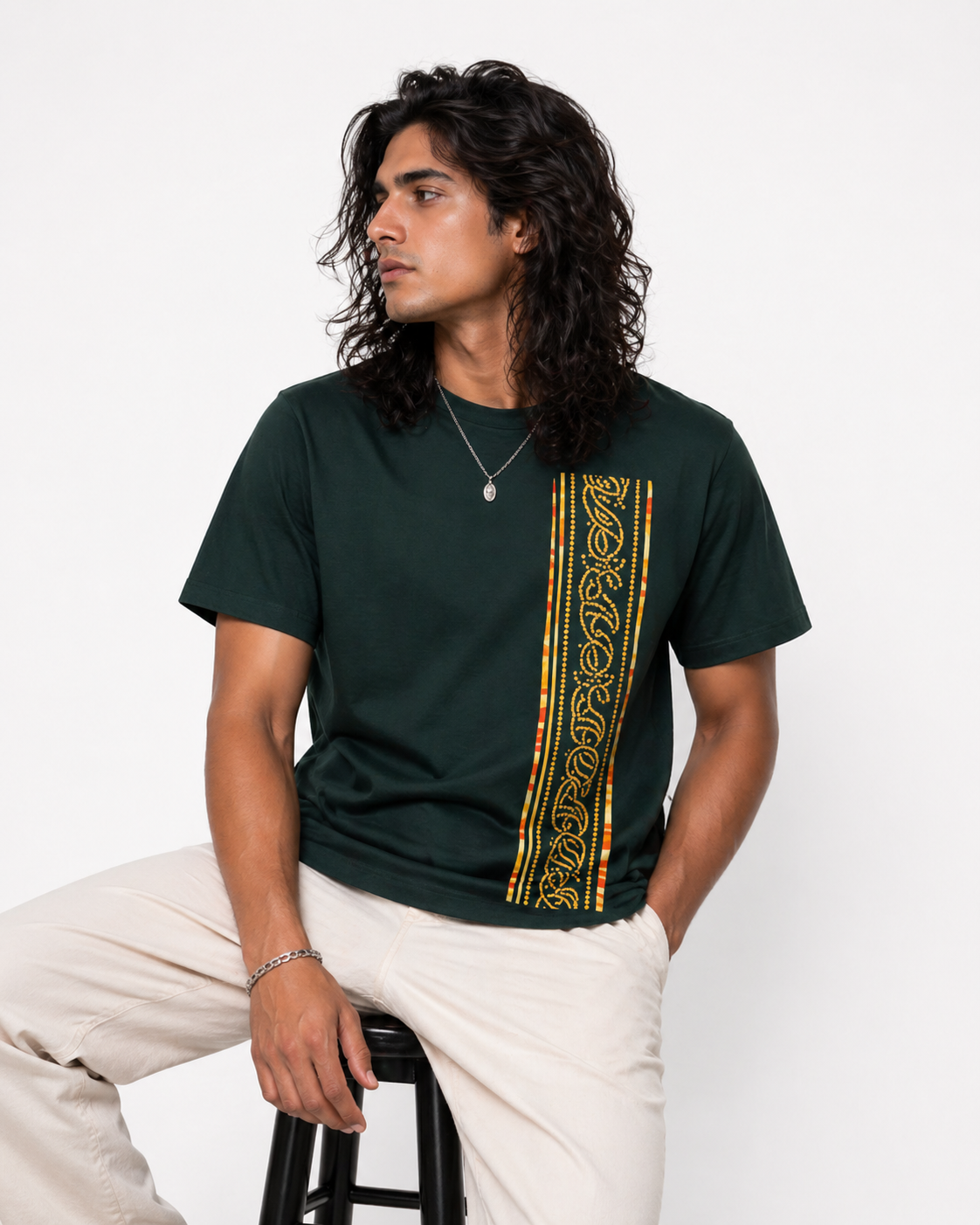 SĀNTI Regal Vine Bandhani Heritage Tee | Artisan Streetwear