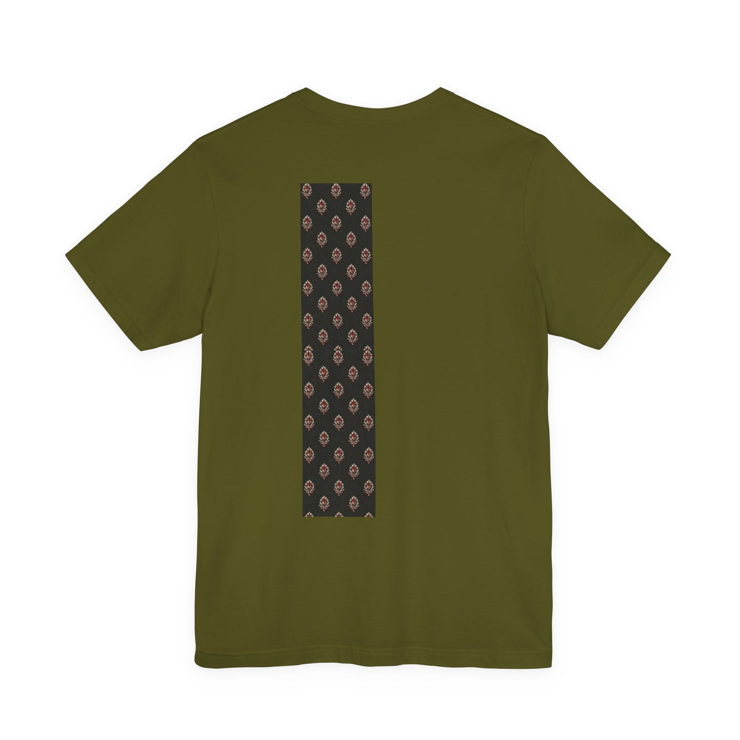 SANTI Heritage Bagh Buta Pocket Tee – Minimal Indian Block Print Streetwear T-Shirt