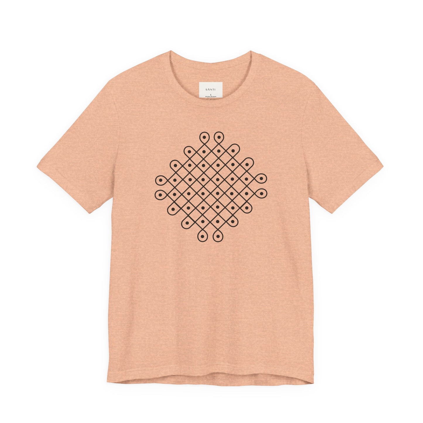SĀNTI Kolam Tee — Minimal Geometric Print