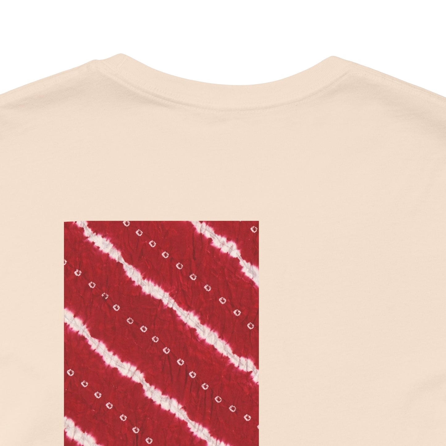 SĀNTI Crimson Bandhani Inspired Heritage Tee | Artisan Streetwear