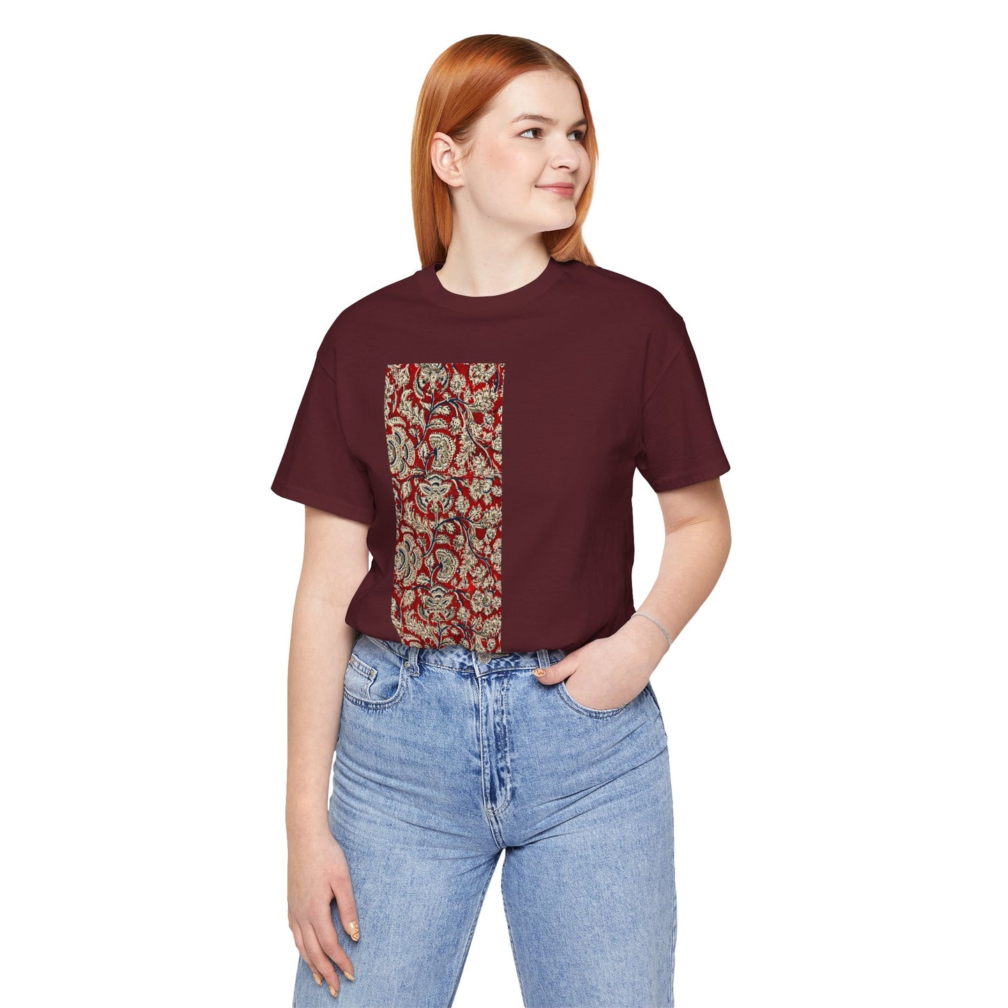 SĀNTI Kalamkari-Inspired Regal Heritage Tee | Indian Artisan Streetwear