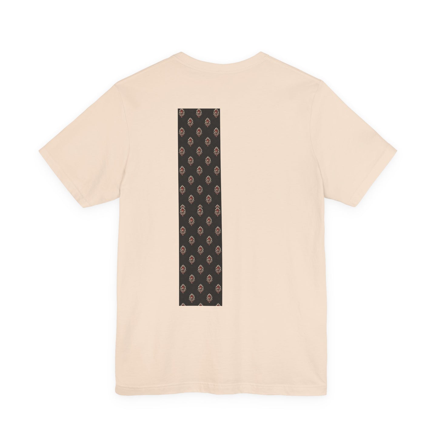 SANTI Heritage Bagh Buta Pocket Tee – Minimal Indian Block Print Streetwear T-Shirt