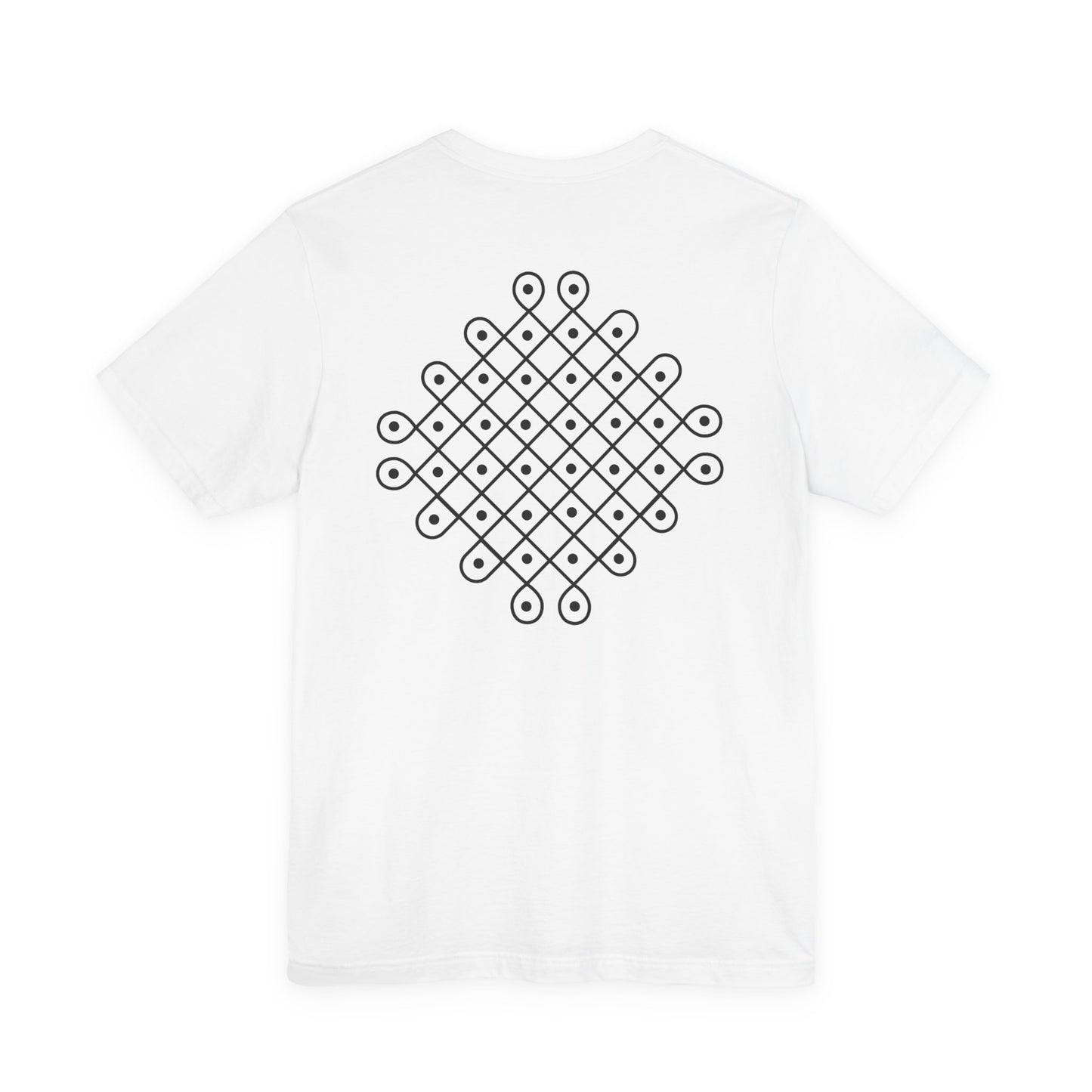 SĀNTI Kolam Tee — Minimal Geometric Print