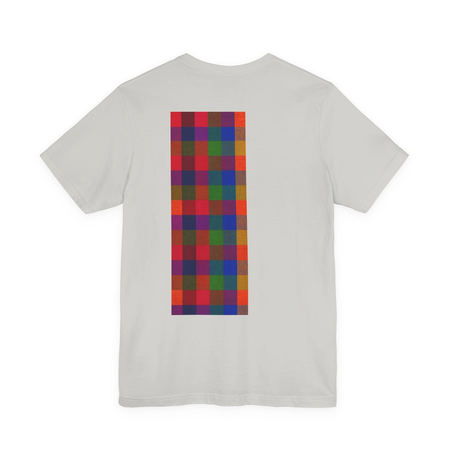 SĀNTI Madras Mosaic Tee — Heritage Check Inspired Graphic