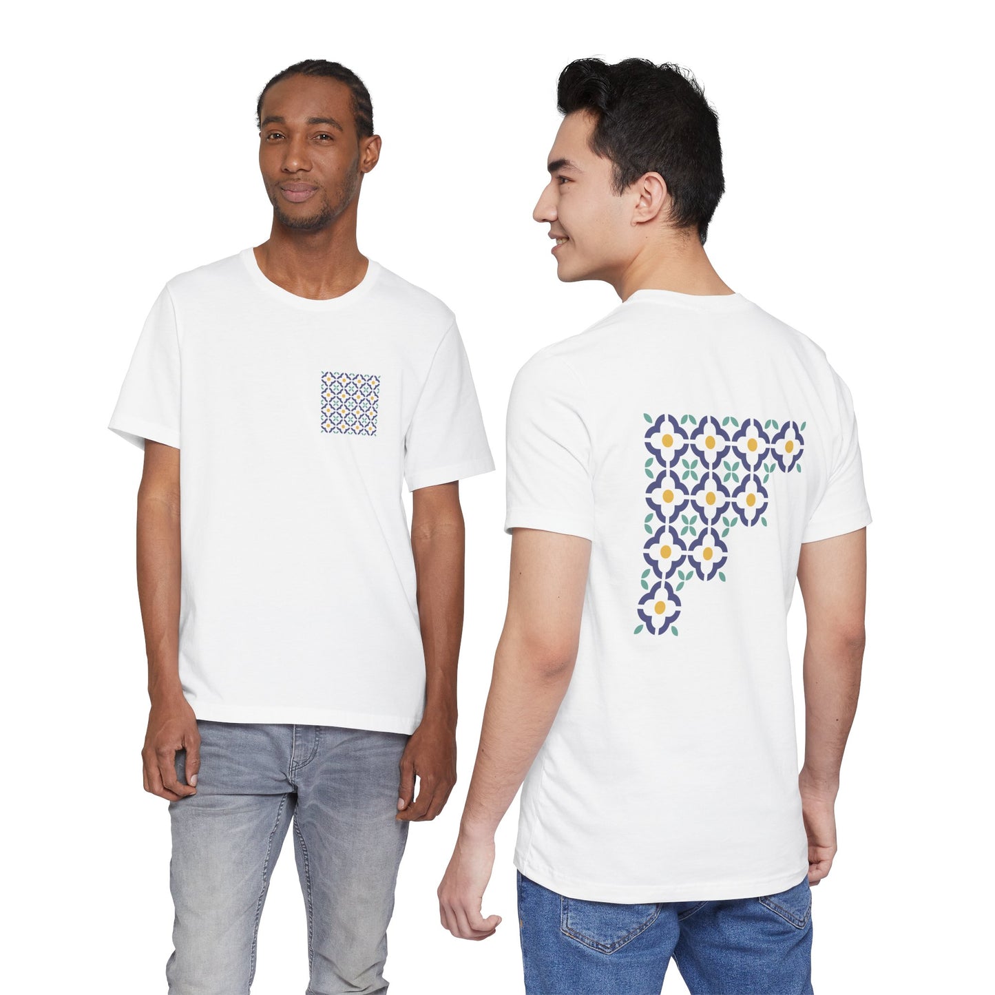SĀNTI Mughal Mosaic Tee – Minimal Front, Statement Back | Premium Unisex T-Shirt