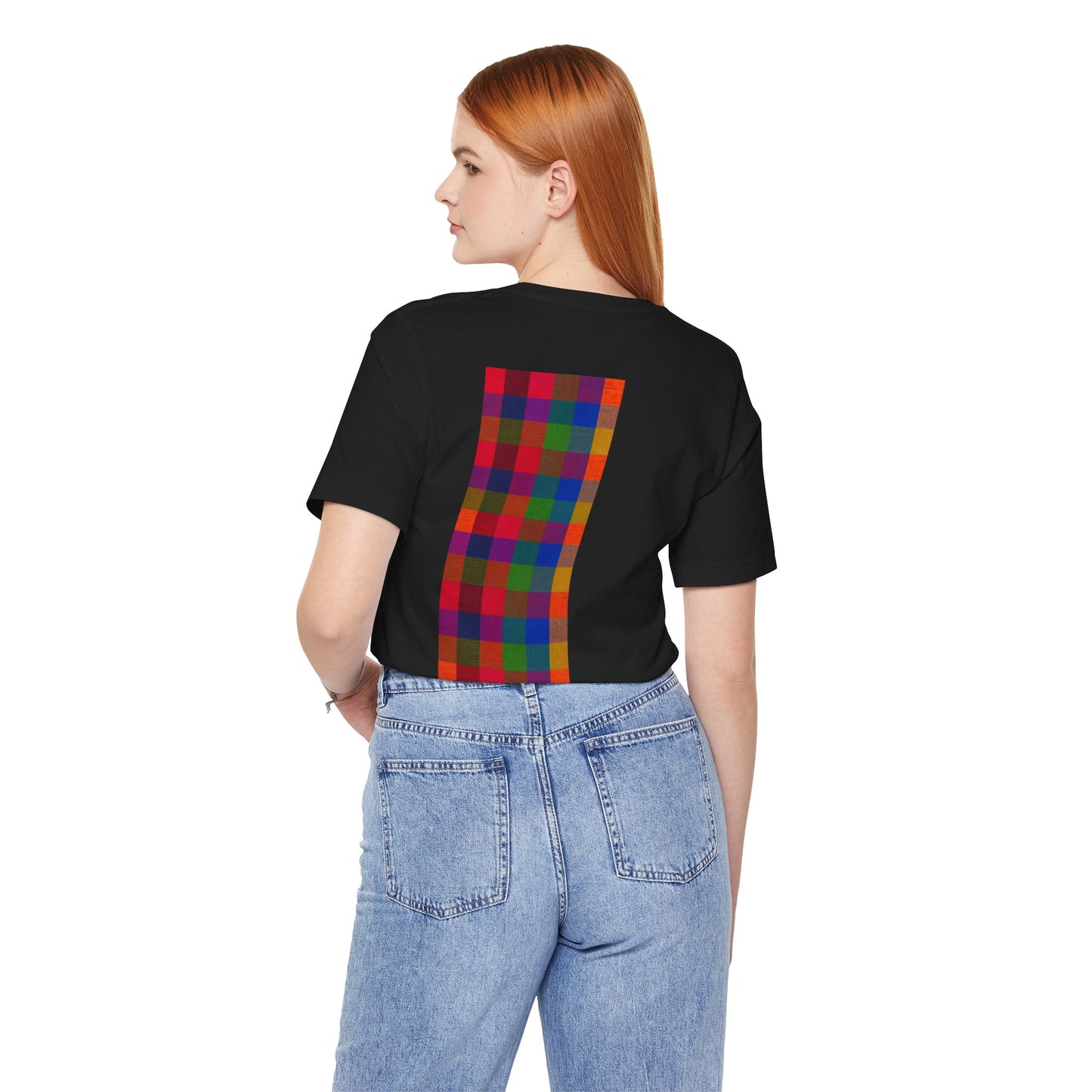 SĀNTI Madras Mosaic Tee — Heritage Check Inspired Graphic