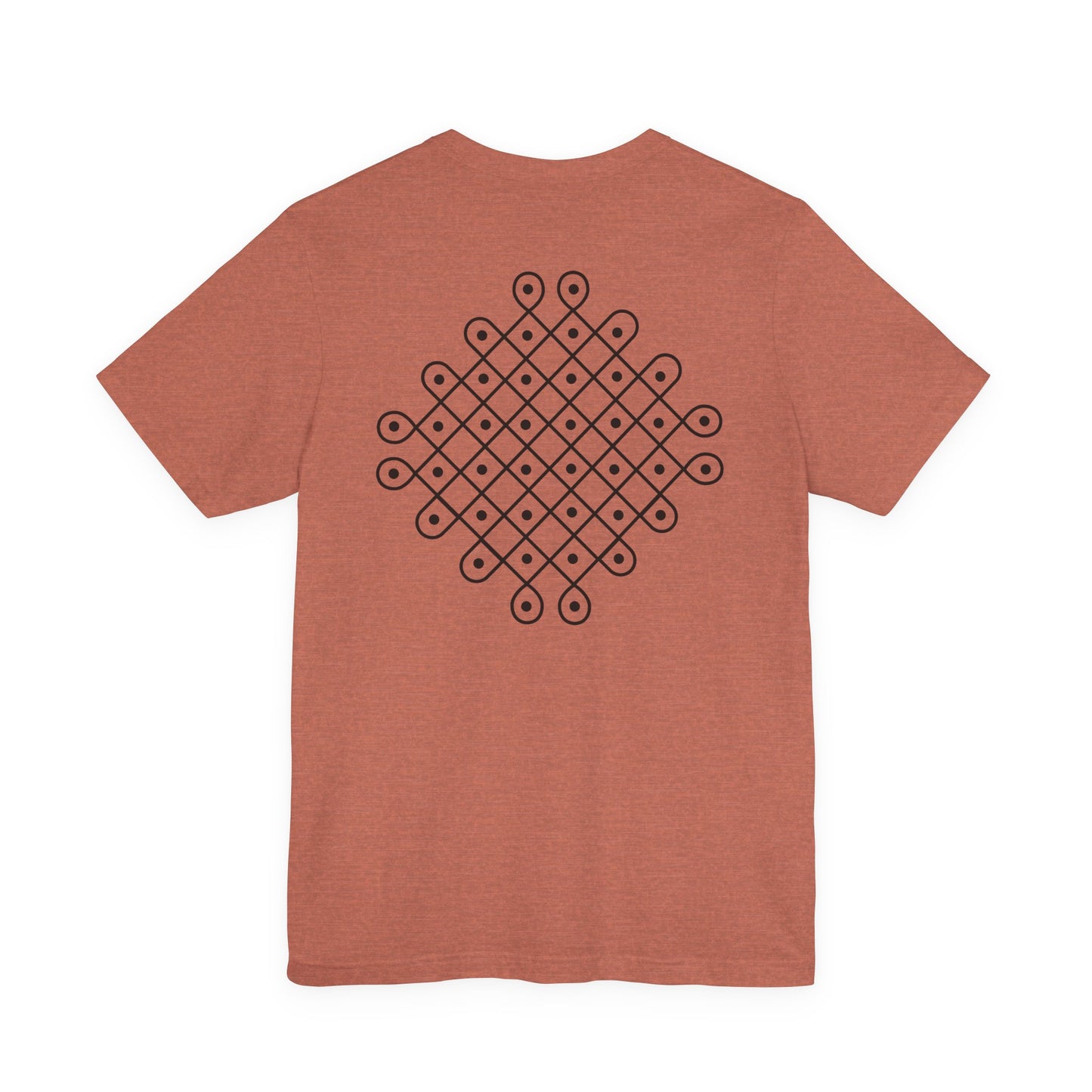 SĀNTI Kolam Tee — Minimal Geometric Print