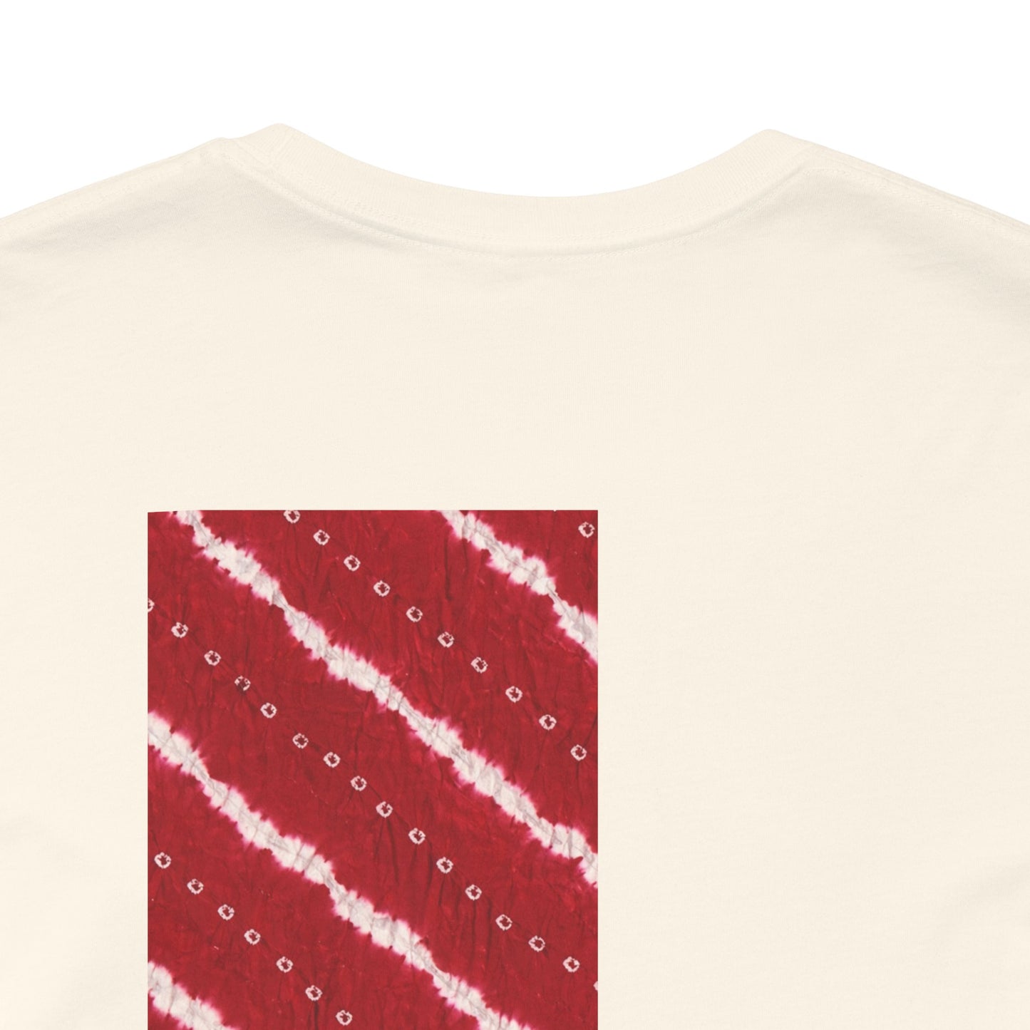 SĀNTI Crimson Bandhani Inspired Heritage Tee | Artisan Streetwear