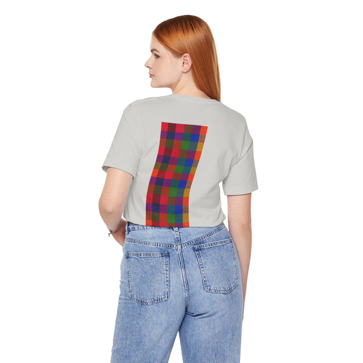 SĀNTI Madras Mosaic Tee — Heritage Check Inspired Graphic
