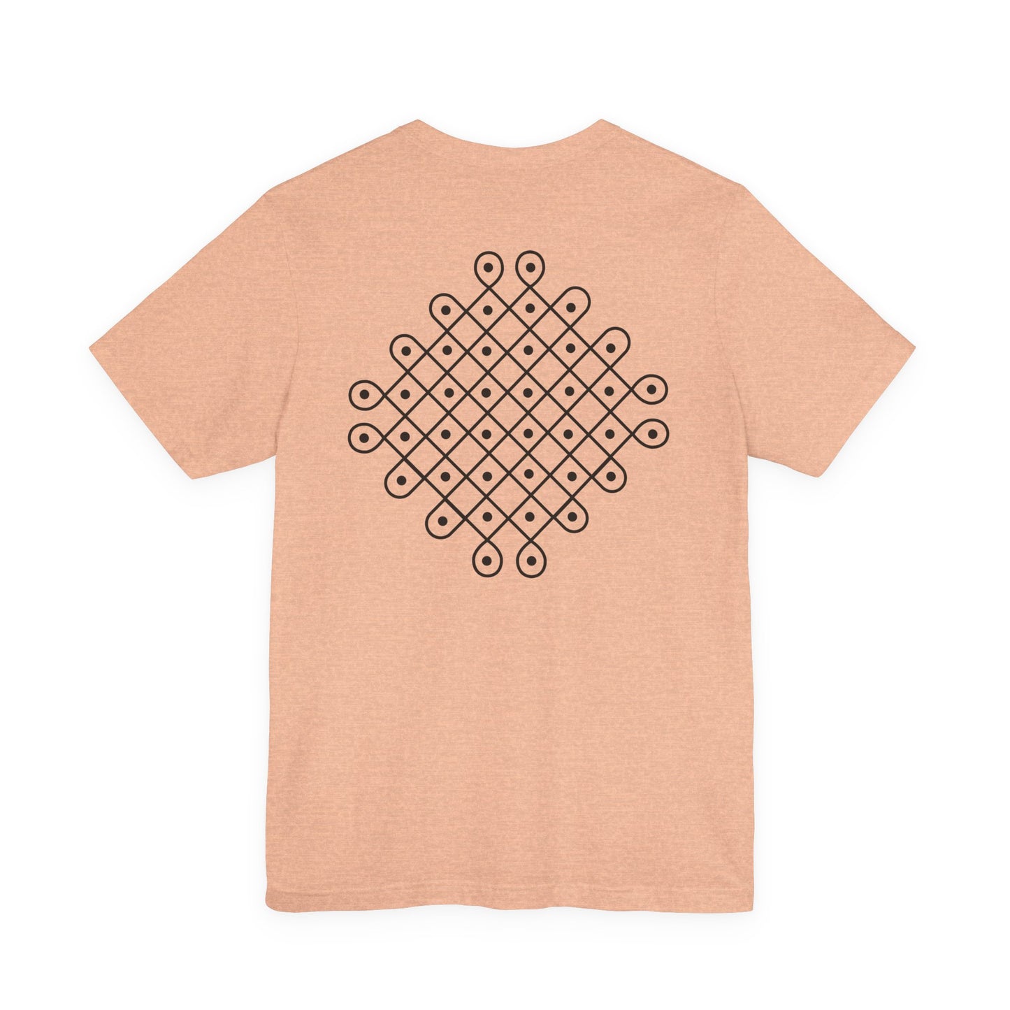 SĀNTI Kolam Tee — Minimal Geometric Print