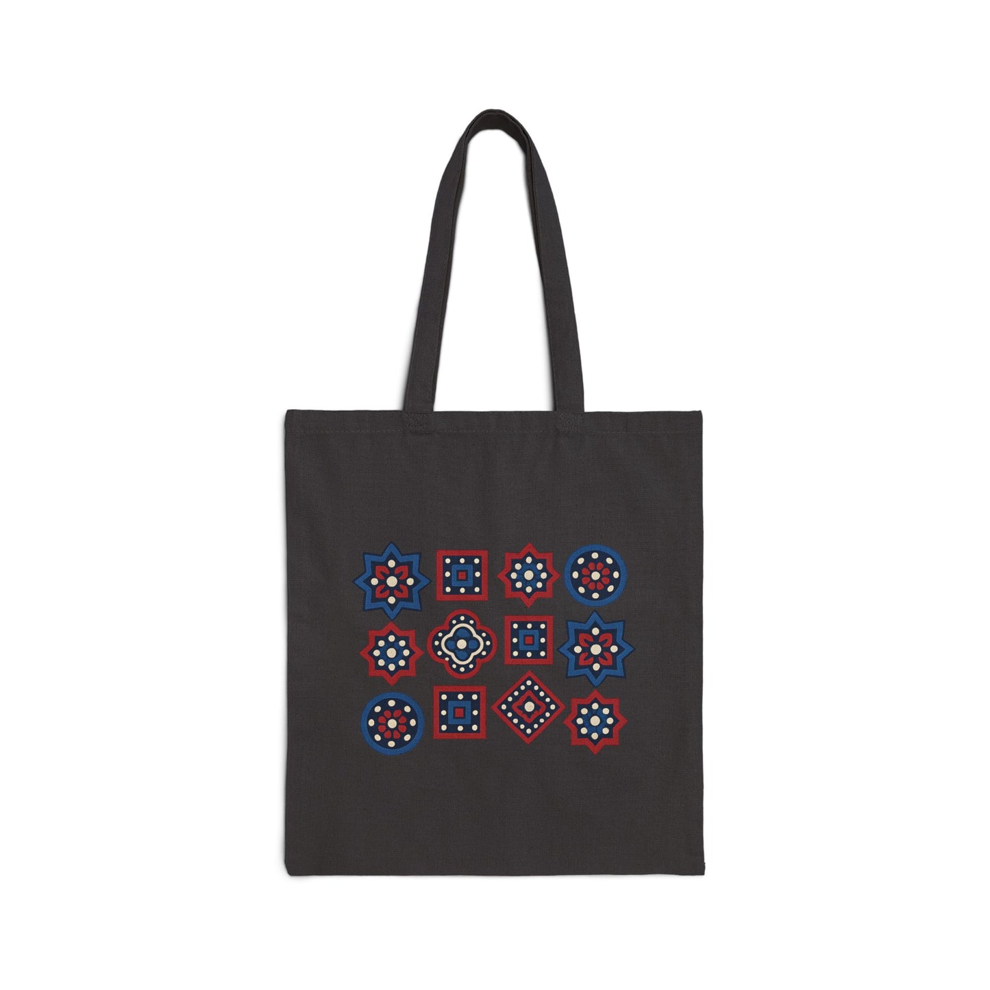 SĀNTI Ajrak Mosaic Heritage Tote Bag