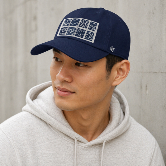 Santi Heritage Grid Pattern Cap | Premium Geometric Streetwear Baseball Hat