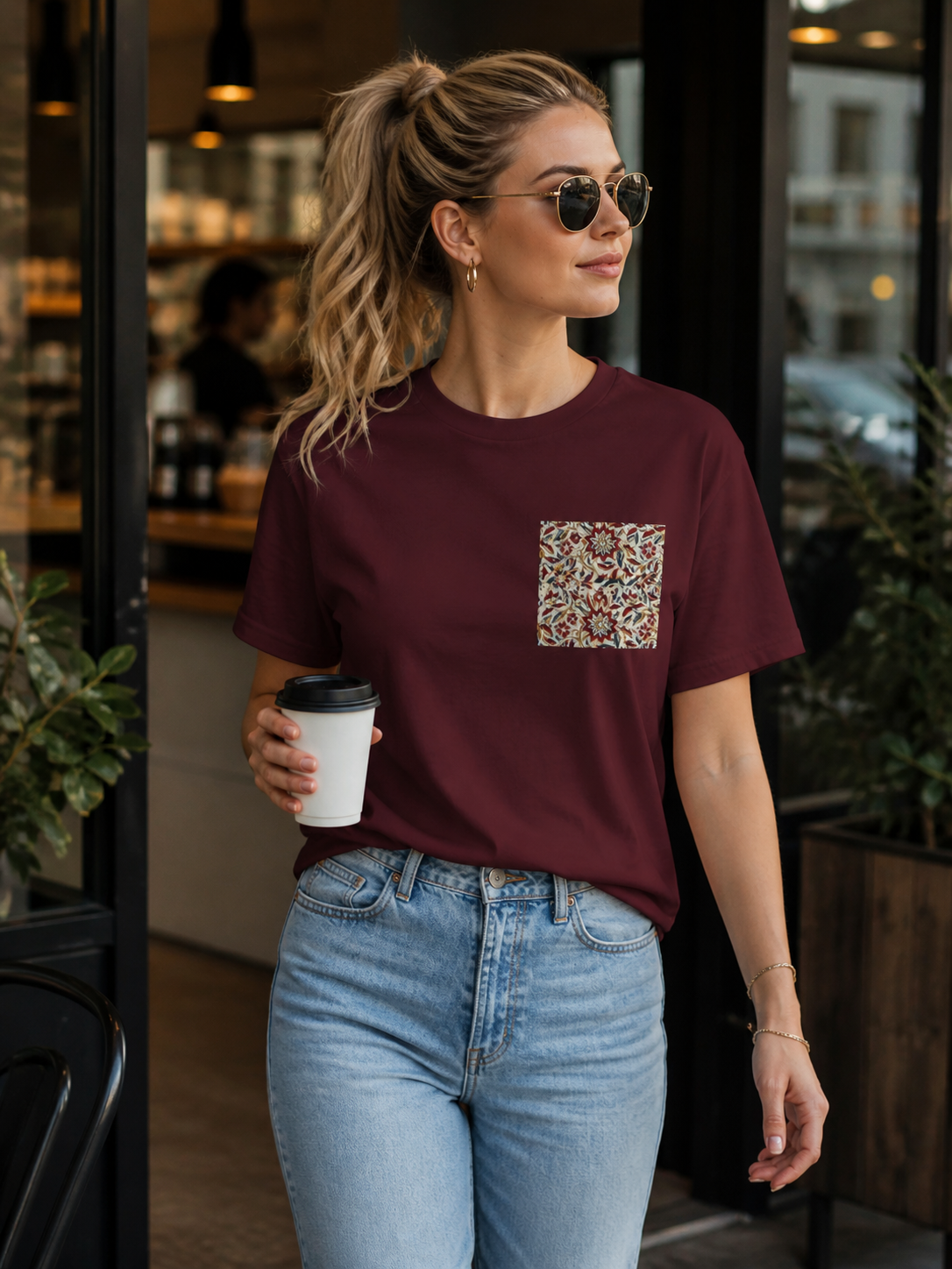 SĀNTI Kalamkari-Inspired Heritage Tee | Artisan Streetwear