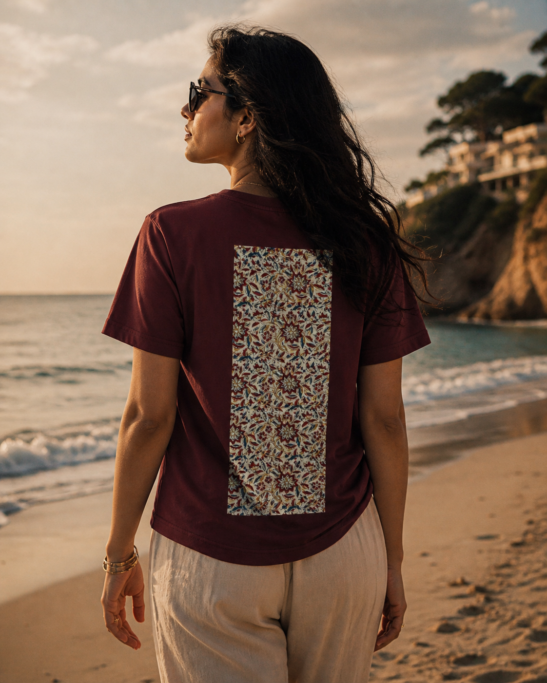 SĀNTI Kalamkari-Inspired Heritage Tee | Artisan Streetwear