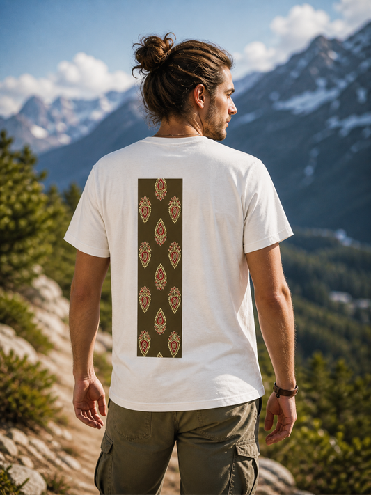 SĀNTI Buta Ajrakh Inspired Heritage Tee | Artisan Streetwear