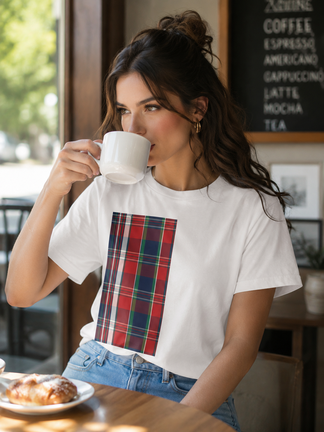 SĀNTI Madras Checks Inspired (Tartan) T-Shirt
