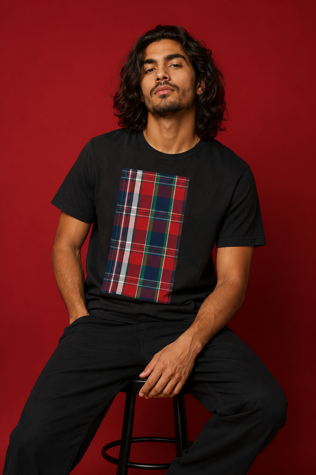 SĀNTI Madras Checks Inspired (Tartan) T-Shirt