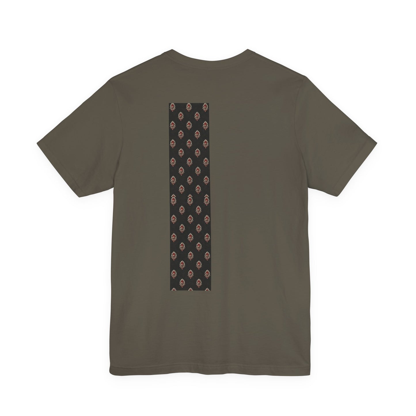 SANTI Heritage Bagh Buta Pocket Tee – Minimal Indian Block Print Streetwear T-Shirt