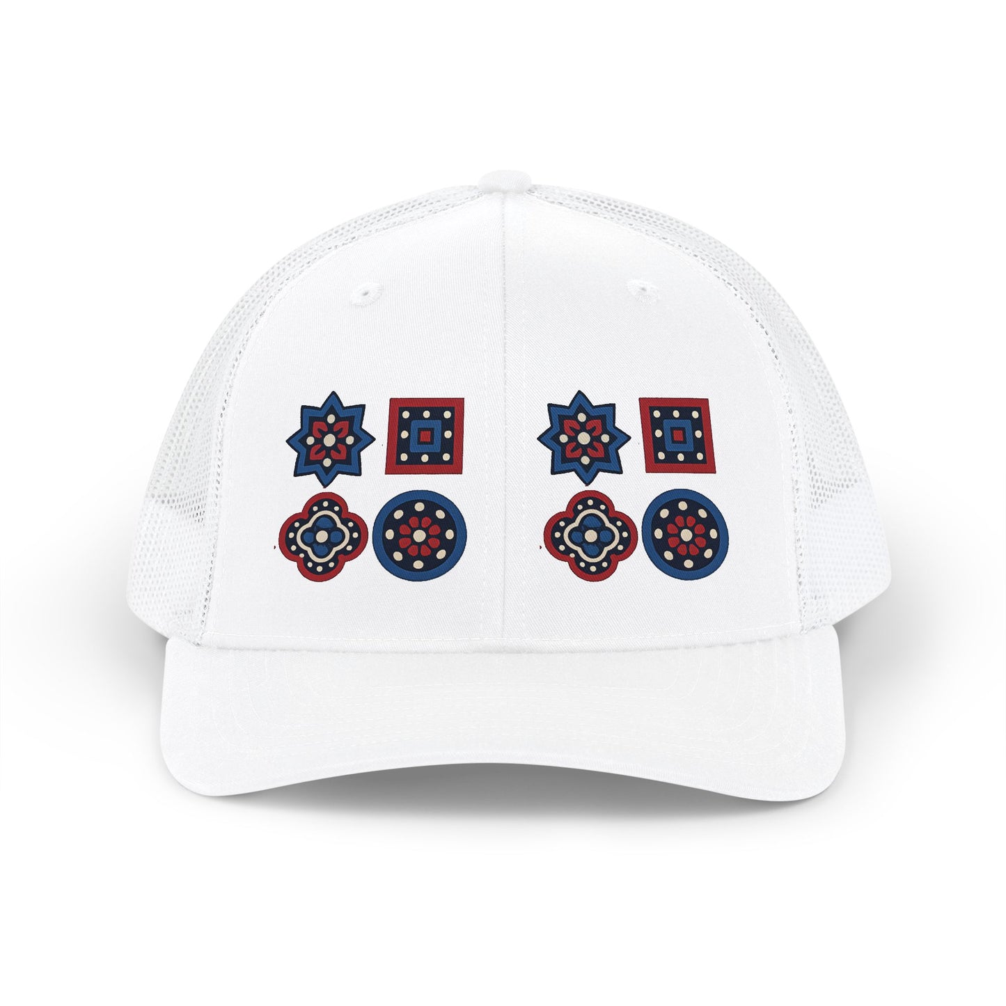 Santi Heritage Geometric Snapback Trucker Cap | Premium Ethnic Streetwear Hat