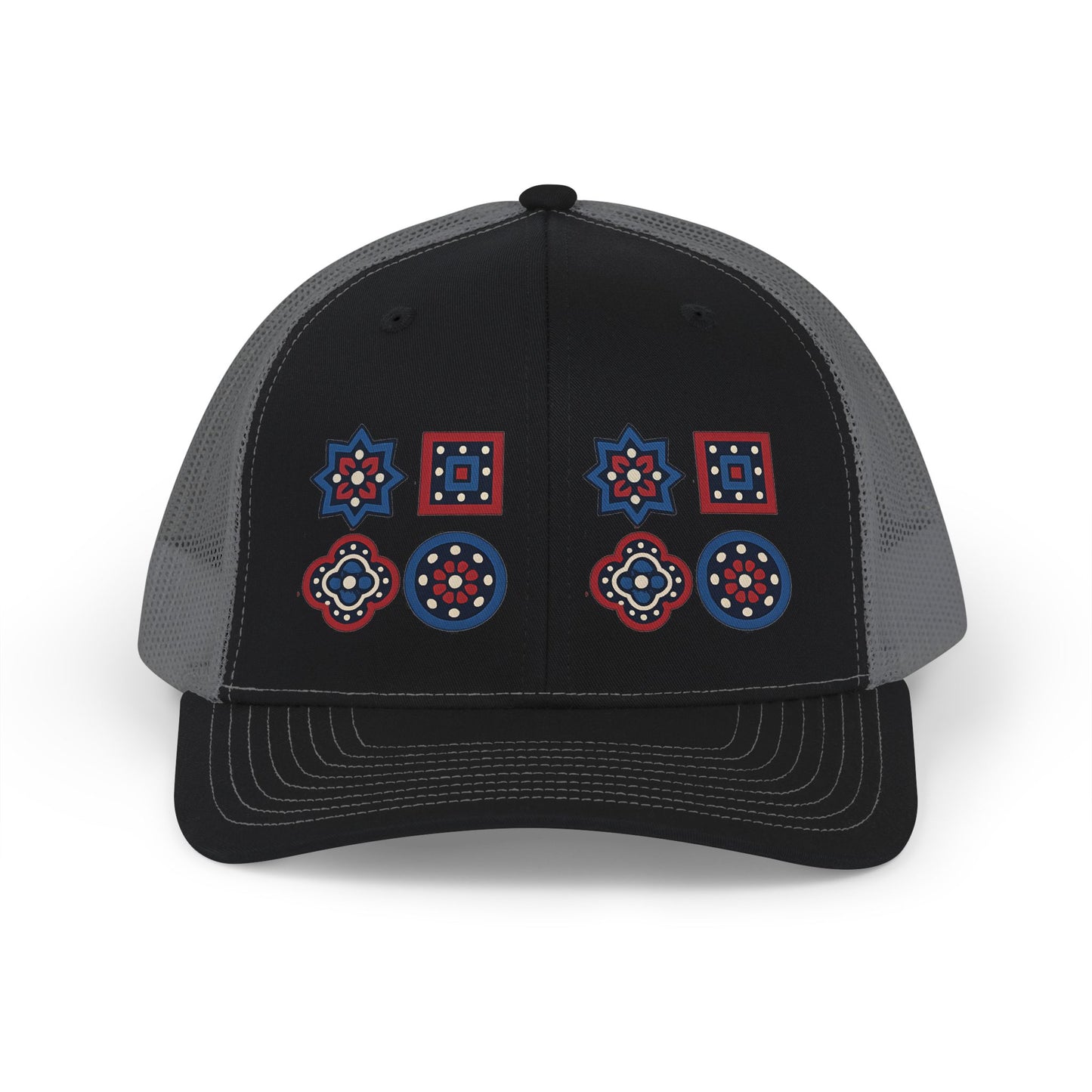 Santi Heritage Geometric Snapback Trucker Cap | Premium Ethnic Streetwear Hat
