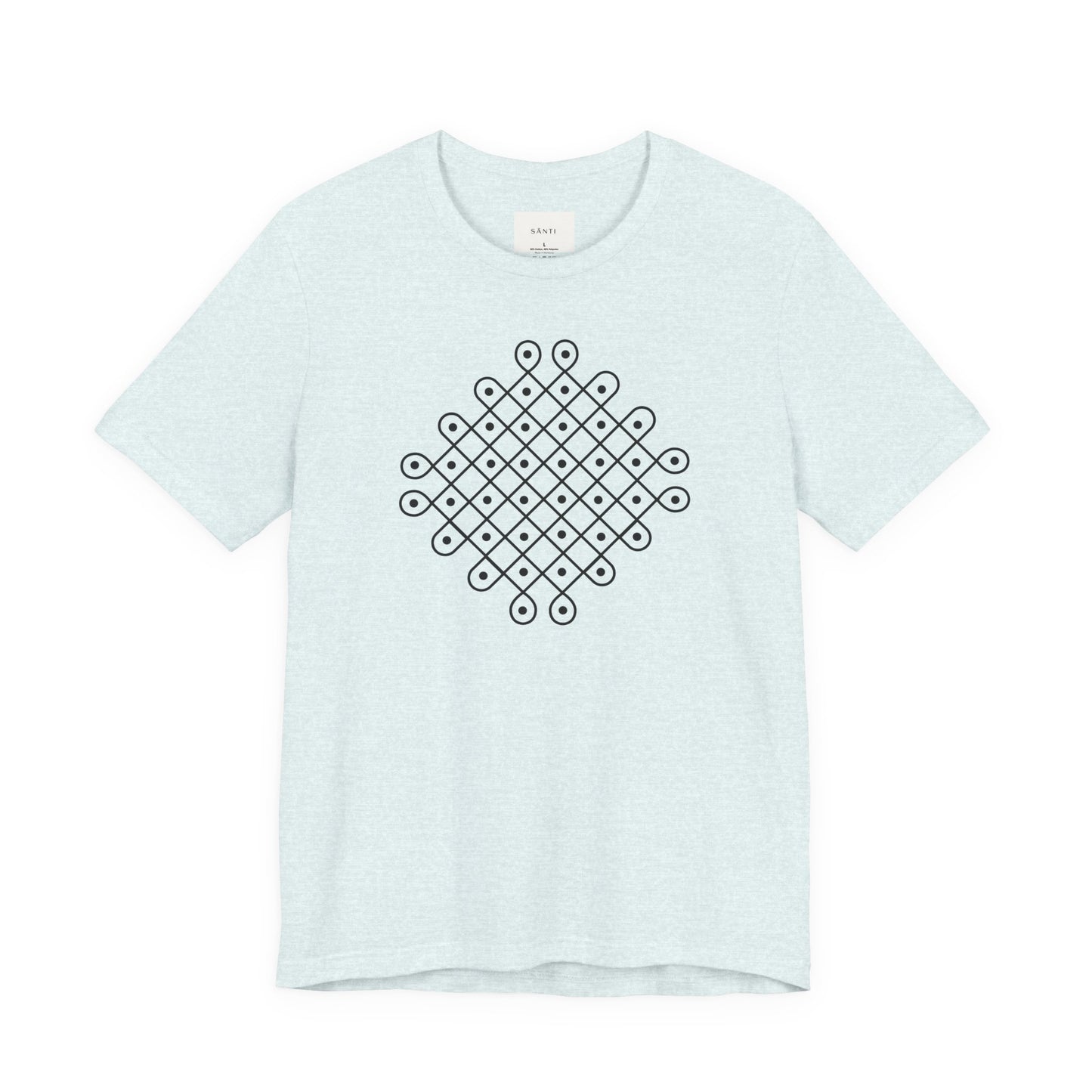 SĀNTI Kolam Tee — Minimal Geometric Print