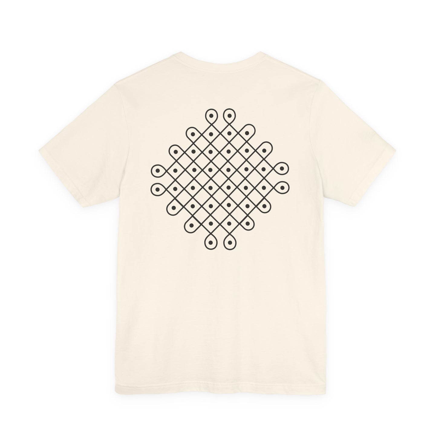 SĀNTI Kolam Tee — Minimal Geometric Print