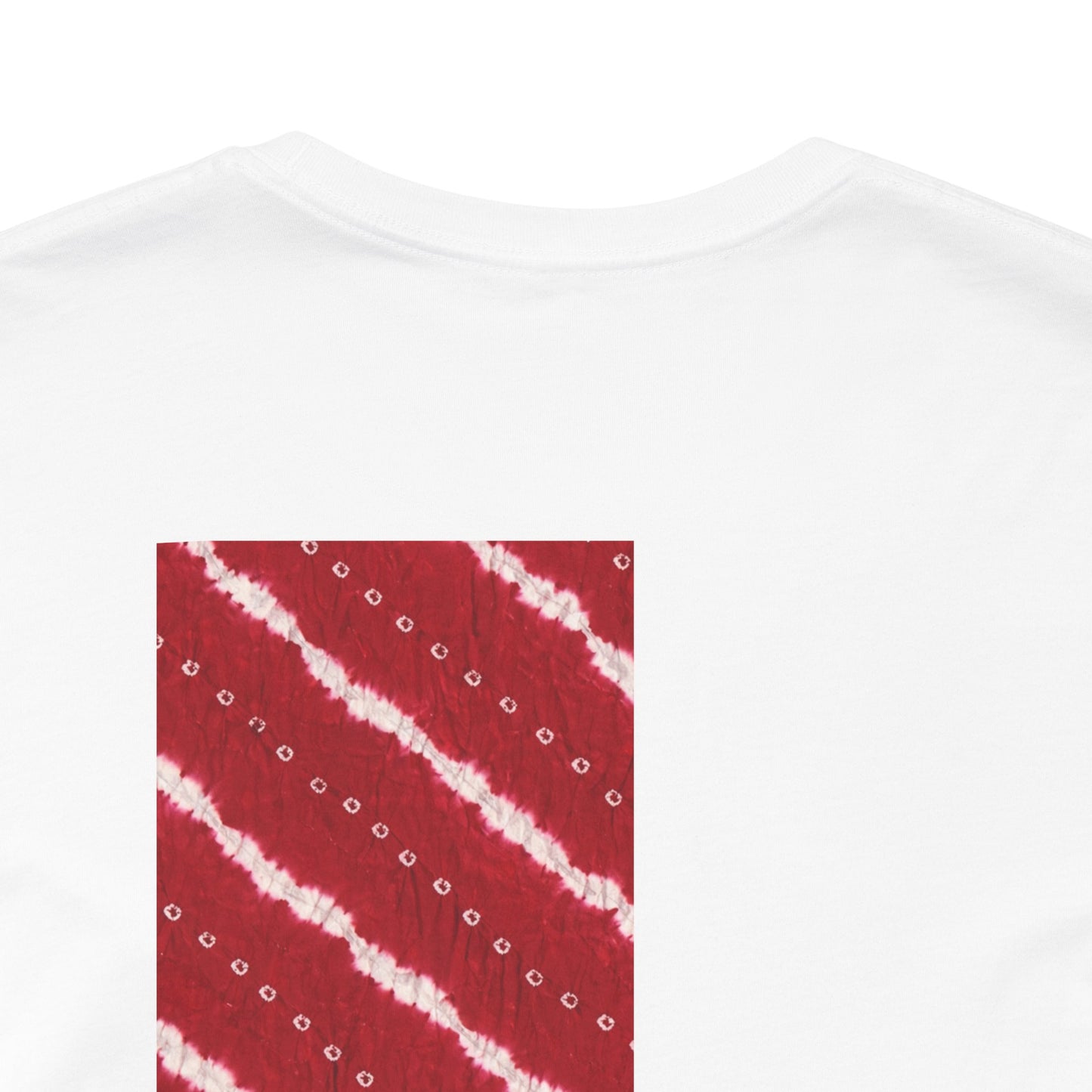 SĀNTI Crimson Bandhani Inspired Heritage Tee | Artisan Streetwear