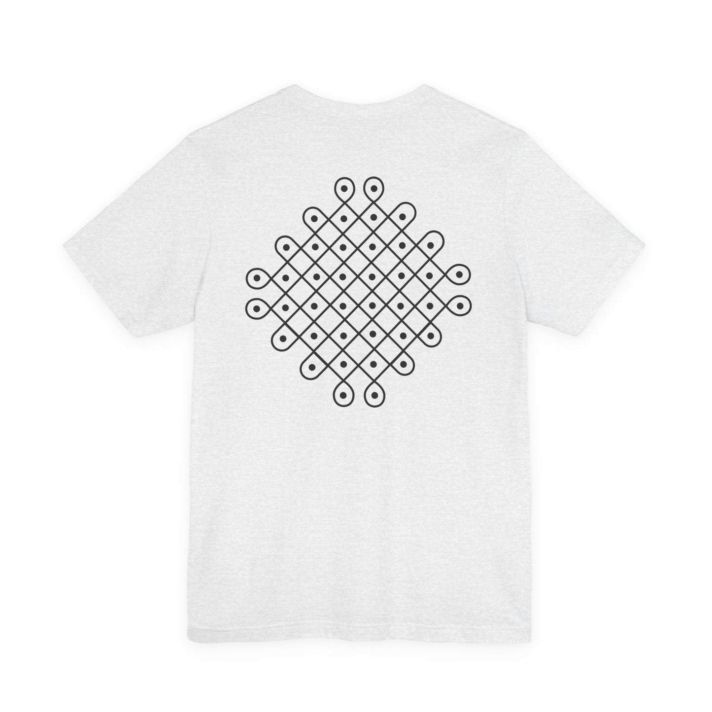 SĀNTI Kolam Tee — Minimal Geometric Print