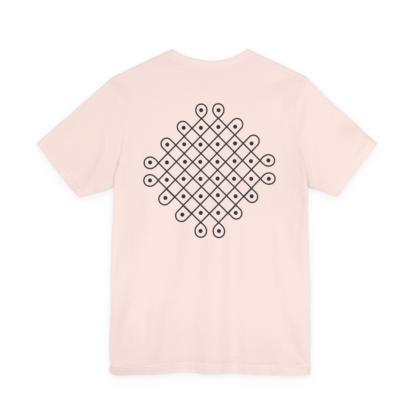 SĀNTI Kolam Tee — Minimal Geometric Print