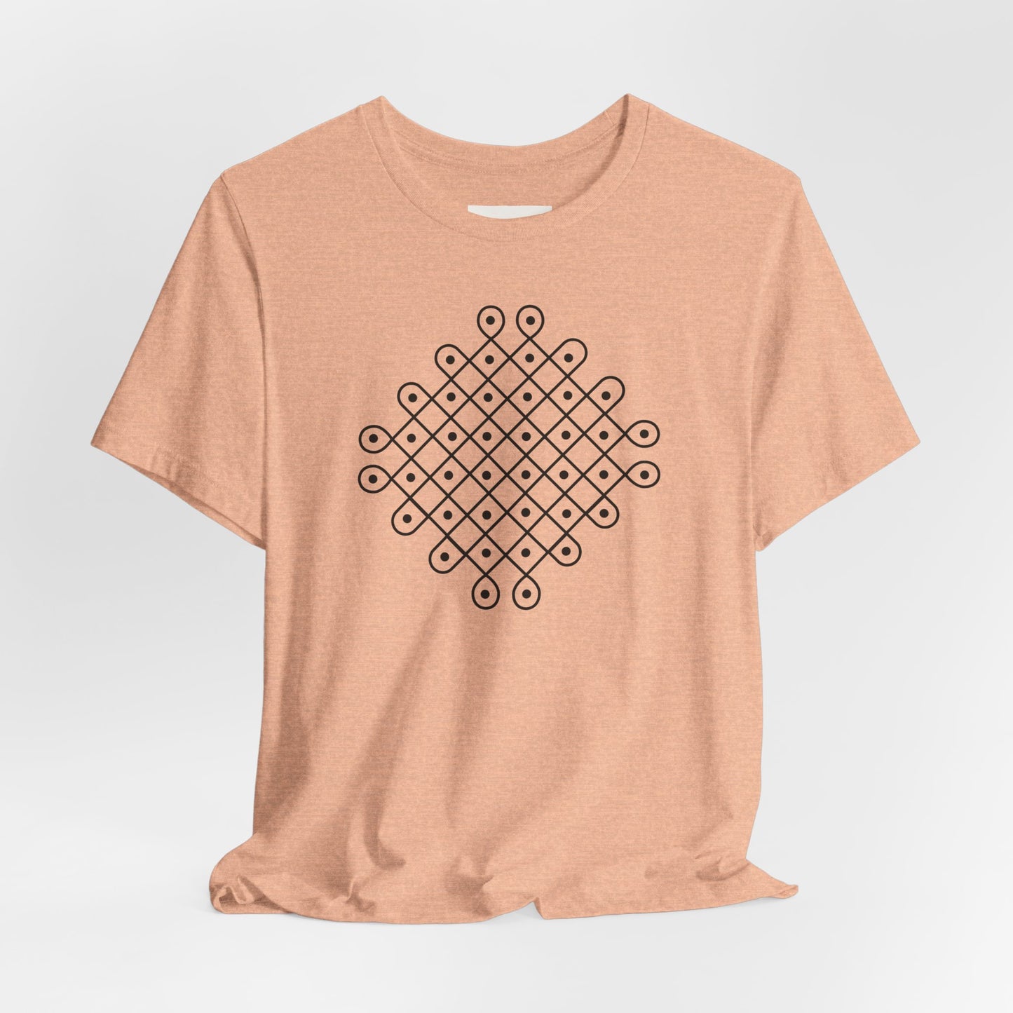 SĀNTI Kolam Tee — Minimal Geometric Print