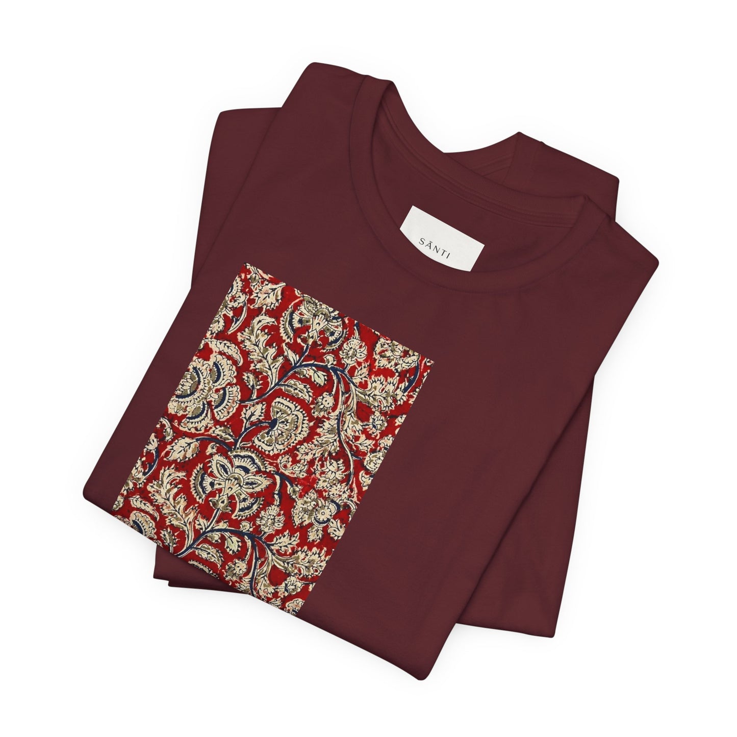 SĀNTI Kalamkari-Inspired Regal Heritage Tee | Indian Artisan Streetwear
