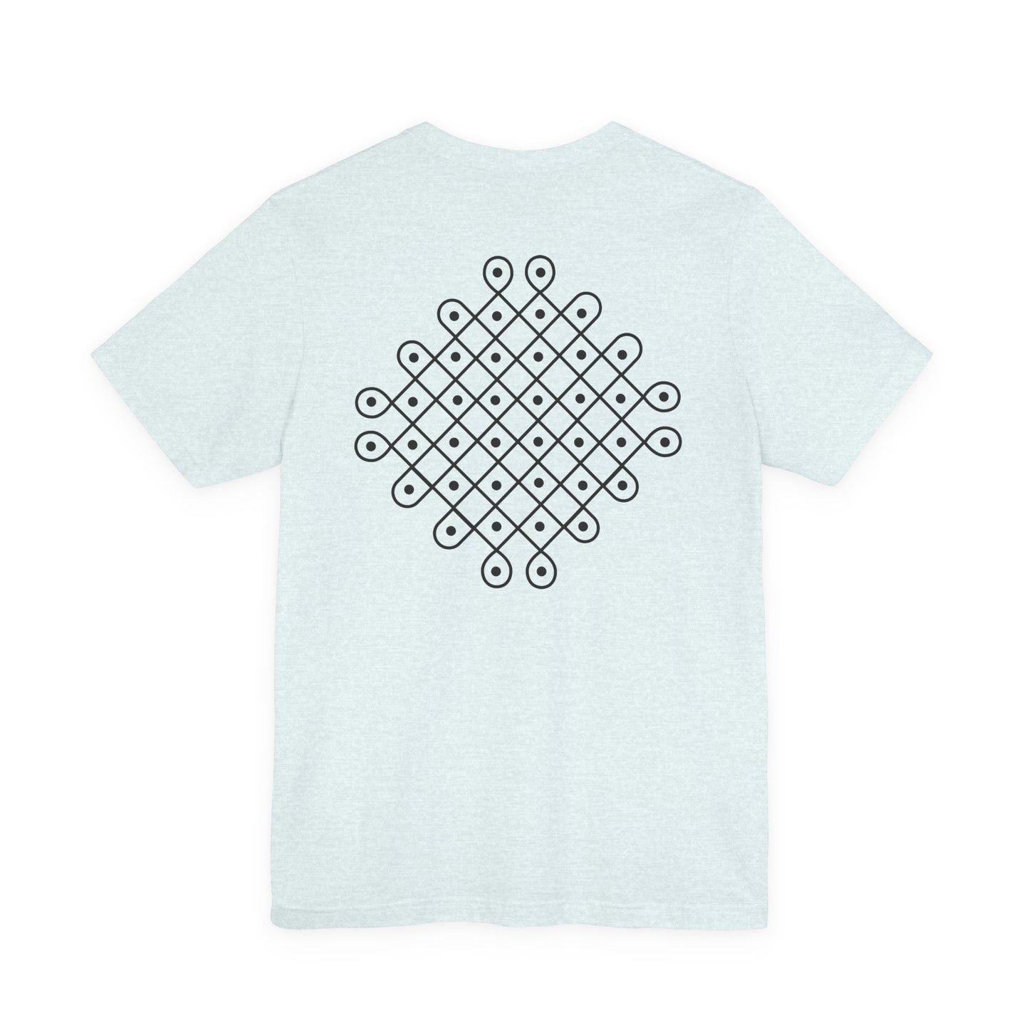 SĀNTI Kolam Tee — Minimal Geometric Print