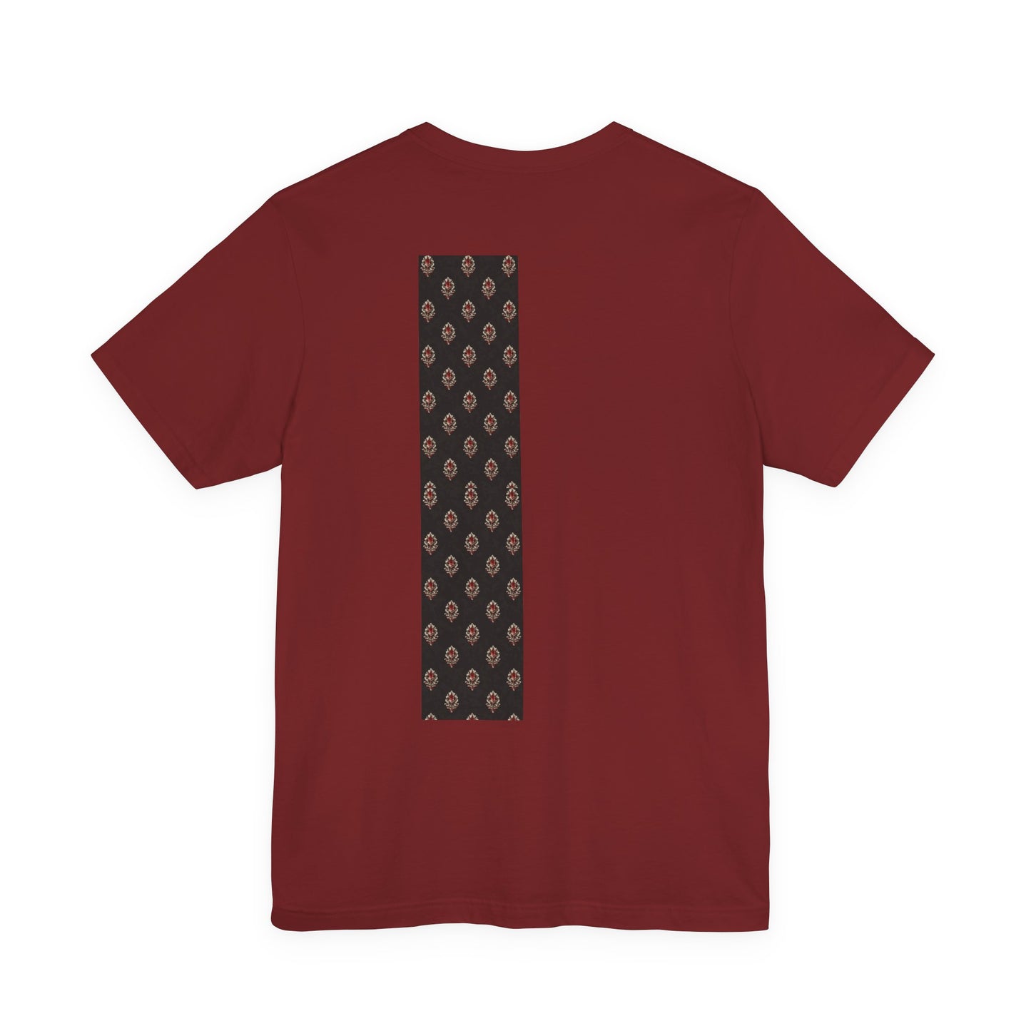 SANTI Heritage Bagh Buta Pocket Tee – Minimal Indian Block Print Streetwear T-Shirt
